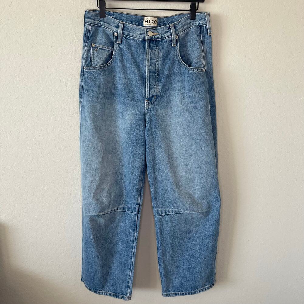 Etica Quinn Relaxed Barrel Jeans in Rockaway - Size 29 - Picture 2 of 7